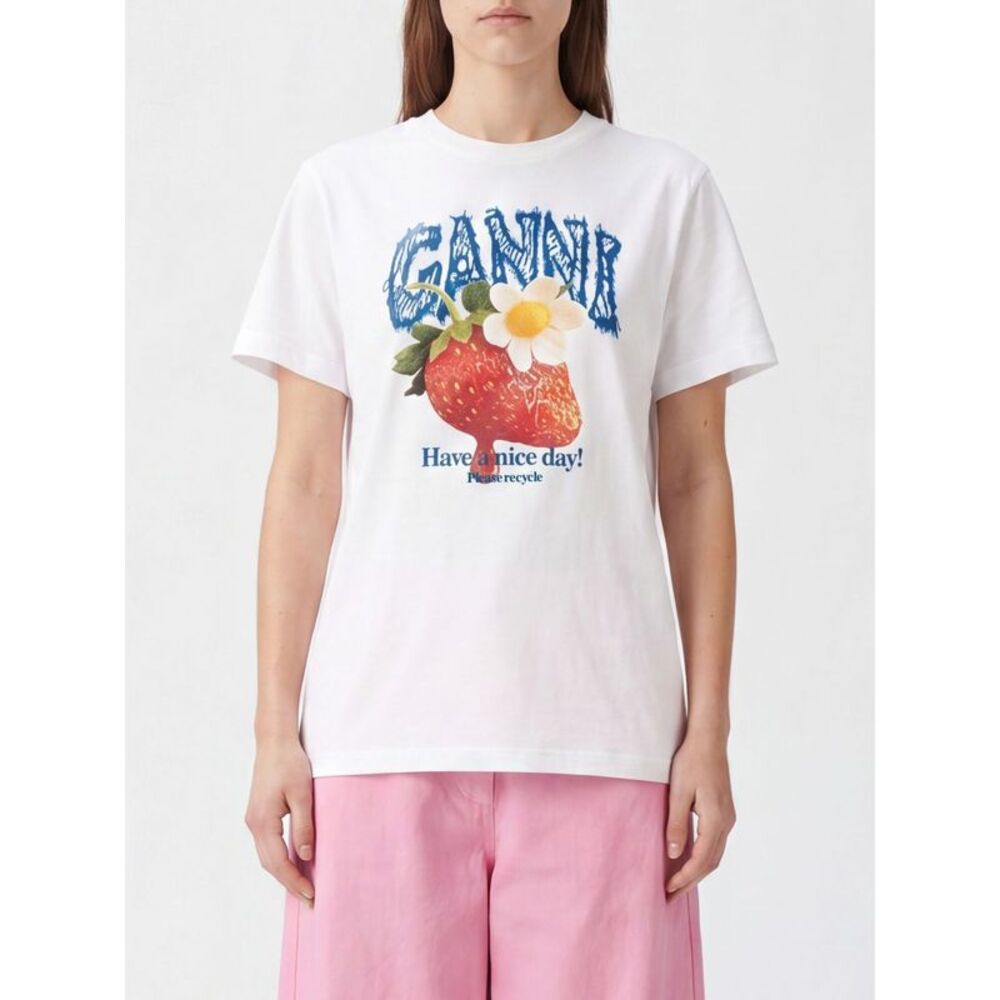 Ganni T-Shirt Woman White